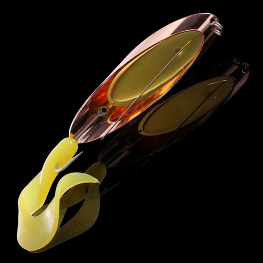 Norolan Pike Spoon JigTail 32 g skeddrag Copper/Yellow