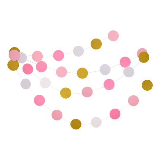 Pappersgirlang Prickar Mix Rosa