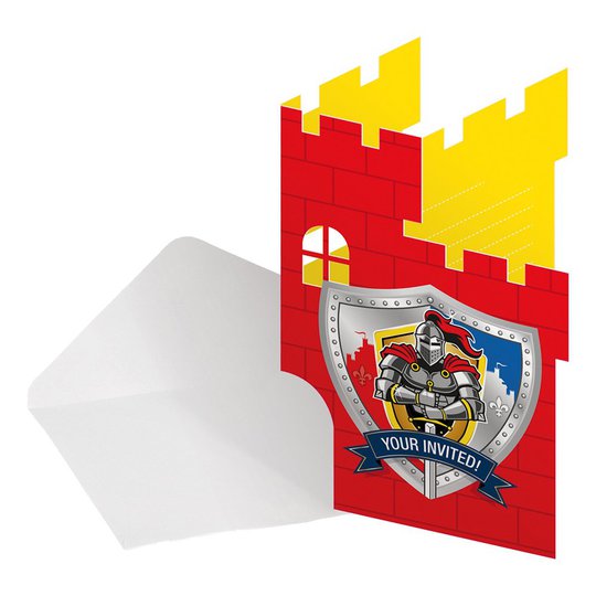 Inbjudningskort Riddare - 8-pack