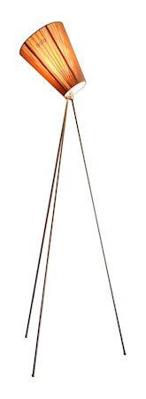 Oslo Wood golvlampa - Beige skärm/Stål fot