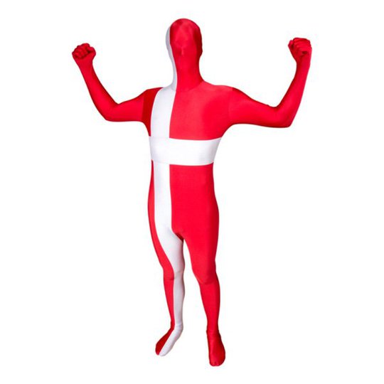 Morphsuit Danska Flaggan Maskeraddräkt - Medium