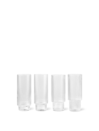 Ripple Long Drink Glas Set om 4