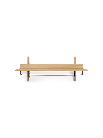 Sector Rack Hylla 87 cm Ek/Svart mässing