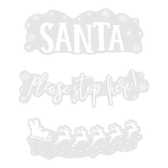Fönsterdekoration Santa Vit