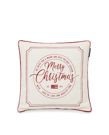 Merry Christmas Kuddfodral Recycled Cotton Canvas