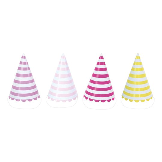 Kalashatt Randig Rosa/Gul/Lila - 8-pack