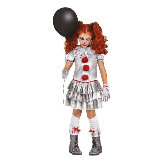 Carnevil Killer Clown Flicka Maskeraddräkt - Medium