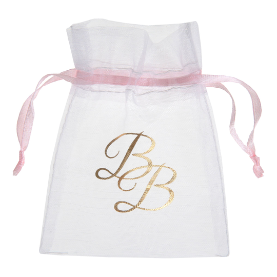 Organzapåsar Rosa Babyshower - 6-pack