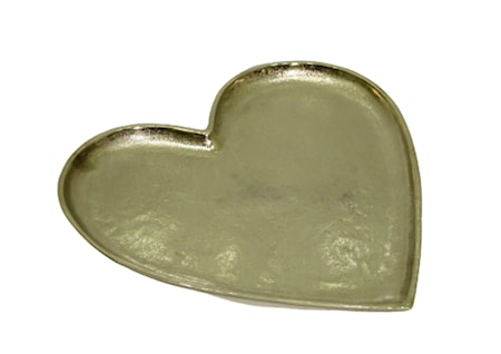 Salma Hjärtformad Bricka Aluminium 34x35 cm