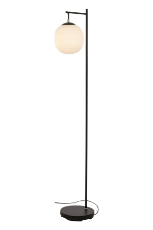 Rille Golvlampa Svart/Opal IP20
