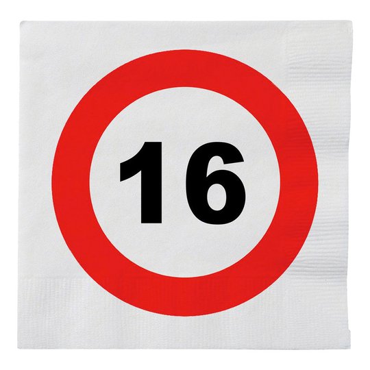 Pappersservetter Trafikskylt 16 - 16-pack