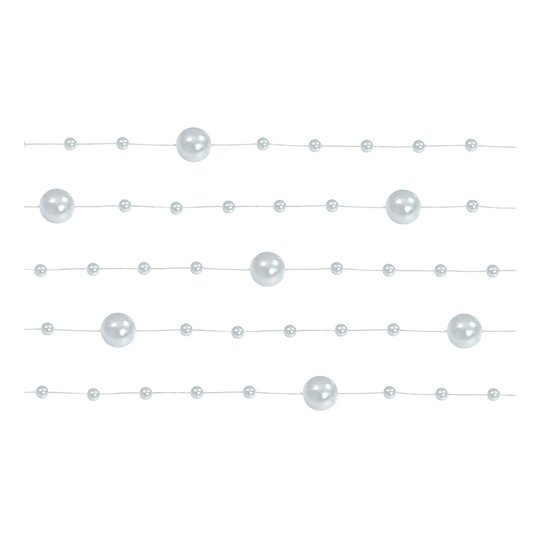 Pärlgirlang Silver - 5-pack