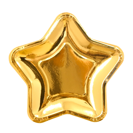 Pappersassietter Stjärna Guld Metallic - 8-pack