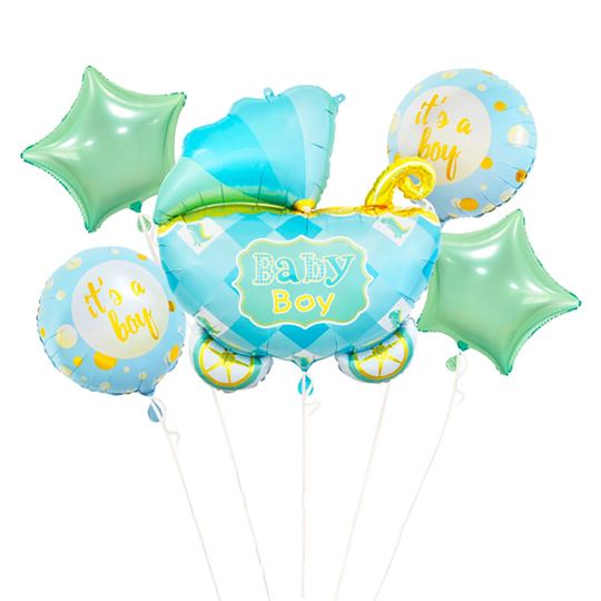 Ballongbukett Baby Boy - 5-pack