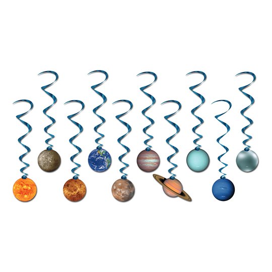 Swirls Solsystemet Hängande Dekoration - 10-pack