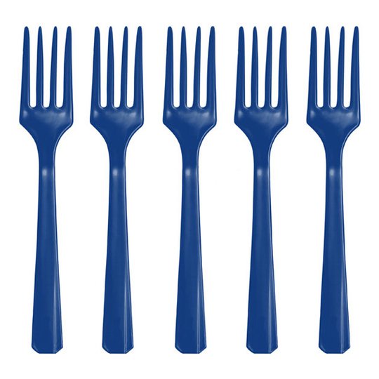 Plastgafflar Mörkblåa - 20-pack