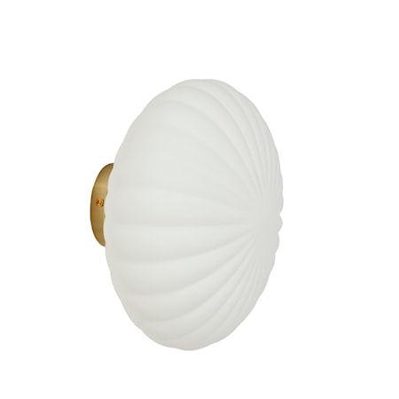 Vägglampa Metall/Glas Mässing/Opal