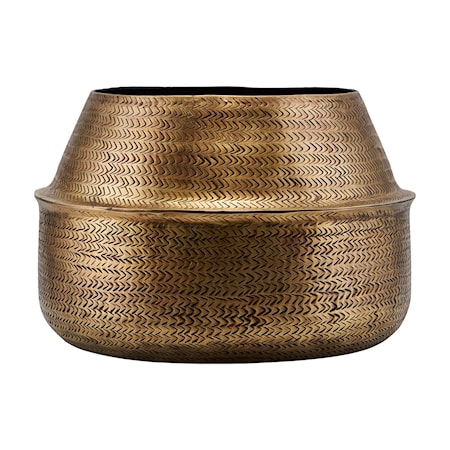 Kruka Rattan Mässing 38cm