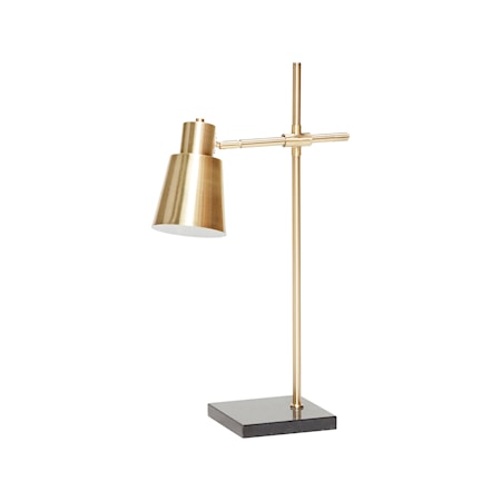 Bordslampa 36x18x64 cm - Mässing/Svart Marmor