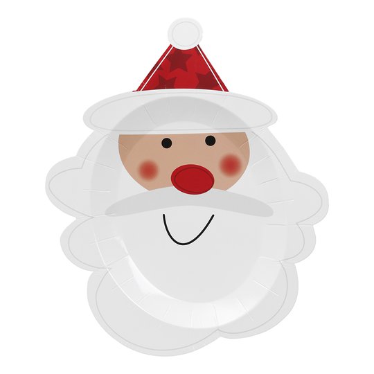 Papperstallrik Tomte Shape - 8-pack