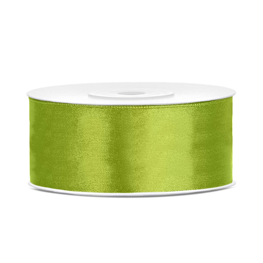 Satinband Limegrön - 25 mm x 25 m