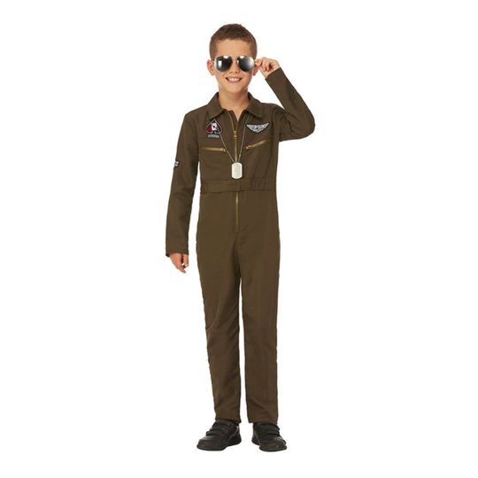 Top Gun Jumpsuit Barn Maskeraddräkt - Large