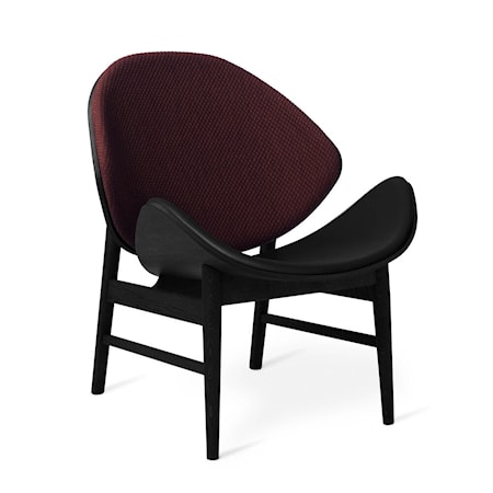 The Orange Lounge Chair Dark bordeaux Svartlackad Ek