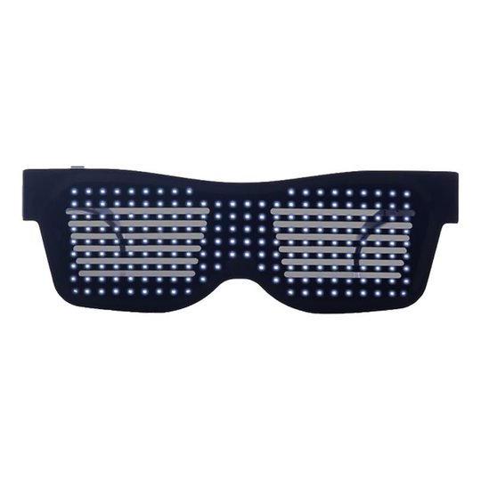 LED Bluetooth Glasögon - Vit