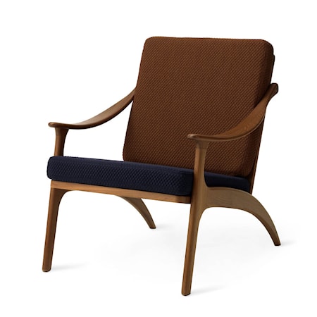 Lean Back Lounge Chair Royal blue/Spicy brown Teak