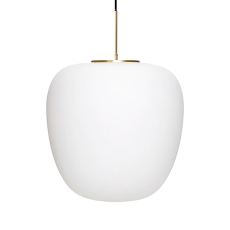 Lampa Glas Vit/Mässing