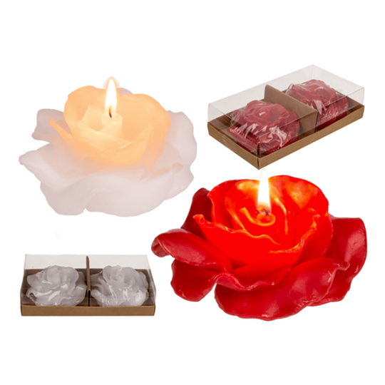 Flytande Doftljus Rosor Vita/Röda - 2-pack