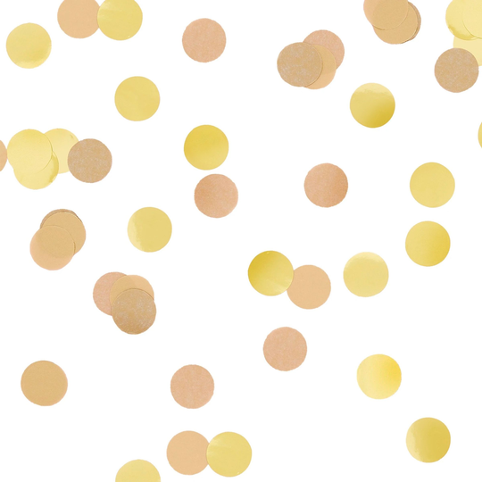 Bordskonfetti Rund Guld/Beige Metallic