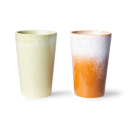 70s ceramics Te Mugg Set om 2 Capella