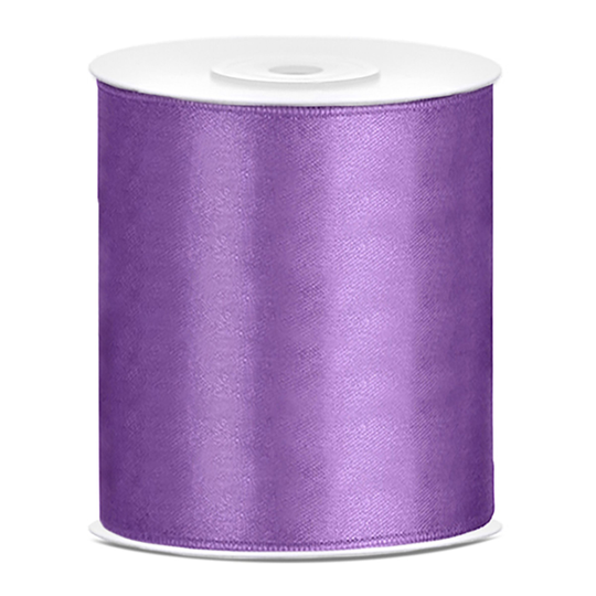Satinband Ljuslila - 100 mm x 25 m