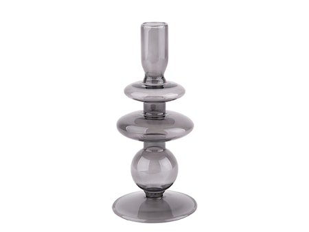 Art rings Ljusstake Glas Medium Svart