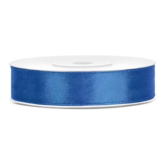 Satinband Royal Blå - 12 mm x 25 m