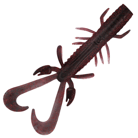 BAIT JUNKIE 3 RISKY CRITTER GHOST BLACK RED BELLY