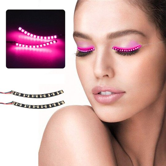 LED Ögonfransar - Rosa