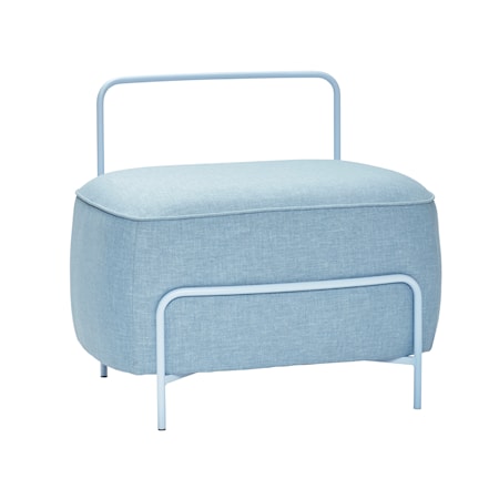 Sittpuff Blå Metall/Textil