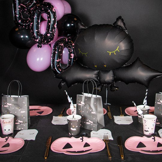 Halloweendukning Paket Rosa/Svart