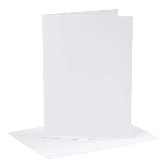 Kort med Kuvert Vit - 12,7 x 17,8 cm