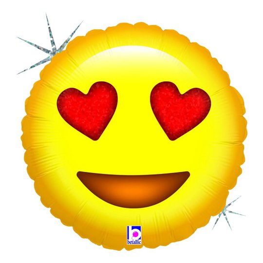 Folieballong Emoji Love - 45 cm