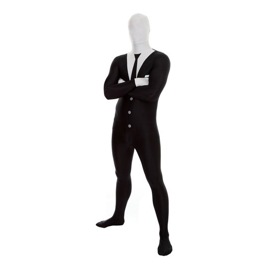 Morphsuit Slenderman Maskeraddräkt - Large