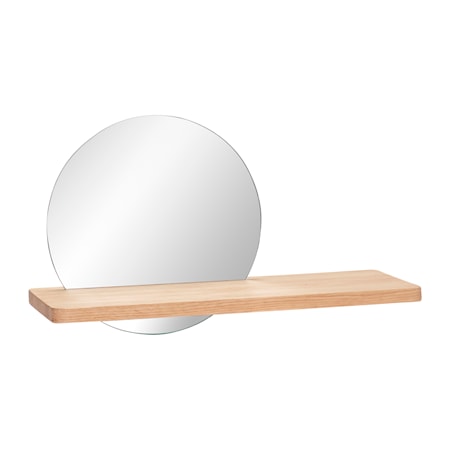 Hylla med spegel 50x20xh26 cm - Natur
