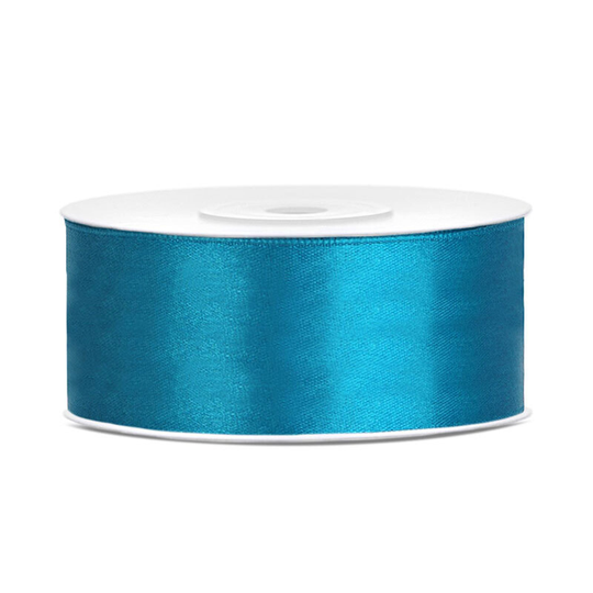 Satinband Turkos - 25 mm x 25 m