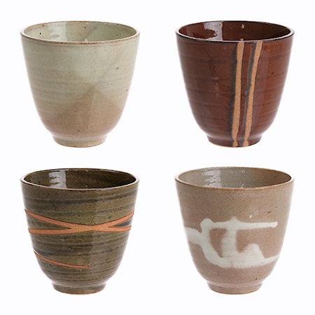 Japanska Keramik Muggar Multicolor (Set of 4)