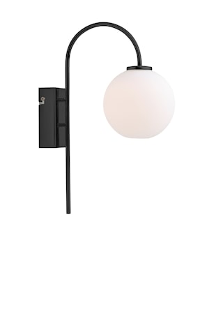 Ballon Vägglampa Svart LED