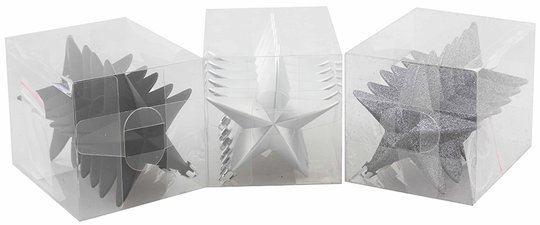 Julgranshänge Stjärna Silver - 6-pack