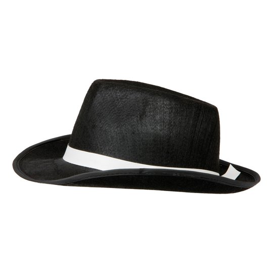Gangsterhatt Svart - One size