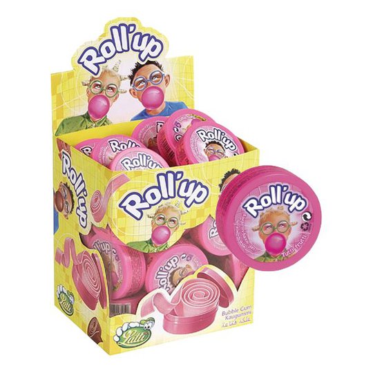 Roll Up Tutti Frutti Tuggummi - 24-pack